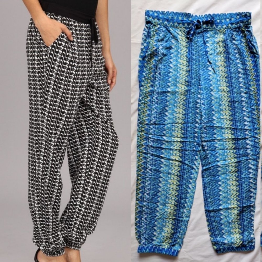 Two by Vince Camuto Silky Rayon Joggers L